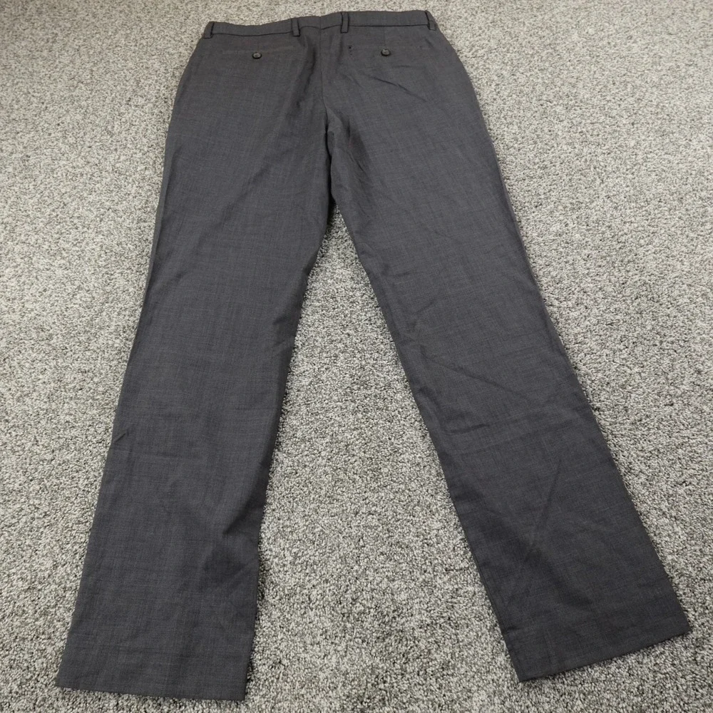 Banana Republic Pants Mens 34X34 Gray Wool Chino Trouser‎ Slacks Flat Front Flex
